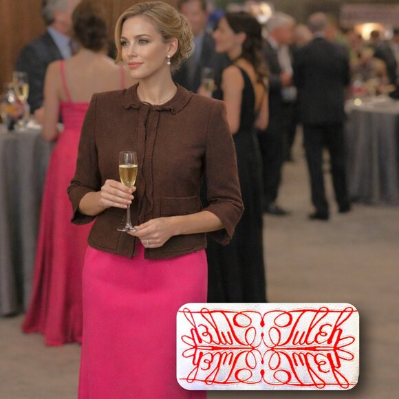 Tuleh Jackets & Blazers - TULEH Brown Fringe Wool Blend Evening Jacket